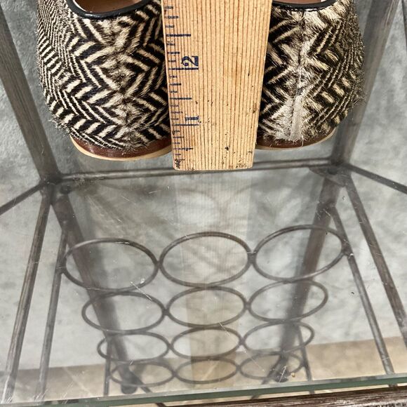 Matt Bernson Calf Hair Herringbone Flats Shoes Women's Size 8 Brown/Black - Picture 15 of 16